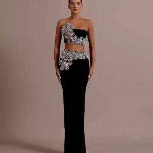 Fashion heavy industry tube top dress