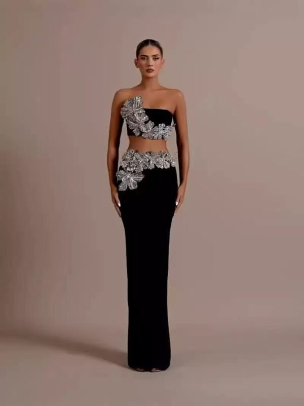 Fashion heavy industry tube top dress