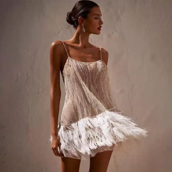 Elegant feather skirt