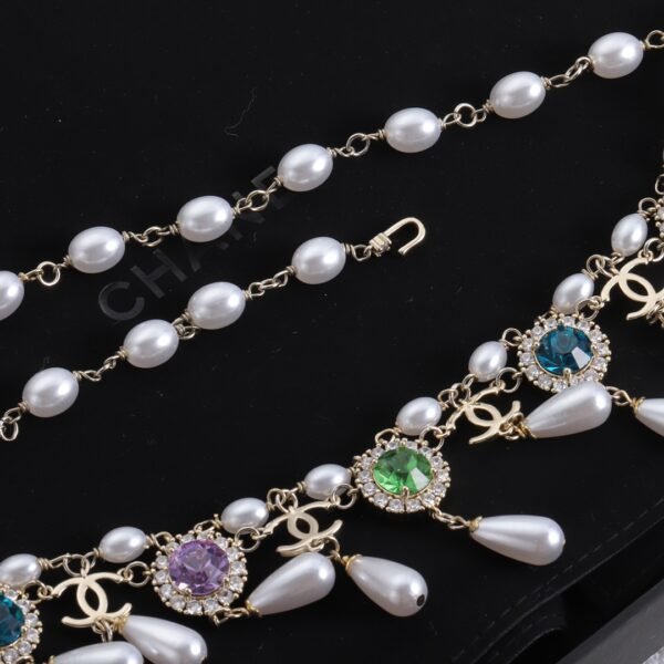 C-Pearl metal necklace-0130 - Image 3