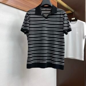 Z-New Knit Stripe Short Sleeve-2235