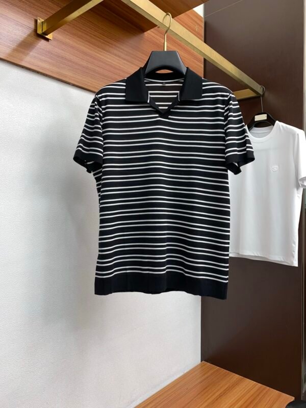 Z-New Knit Stripe Short Sleeve-2235