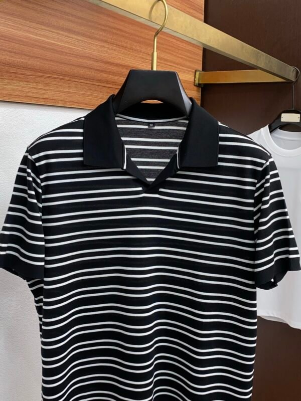 Z-New Knit Stripe Short Sleeve-2235 - Image 2