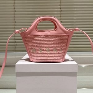 A-Multi-functional straw bag with long shoulder strap for crossbody and free hands 106