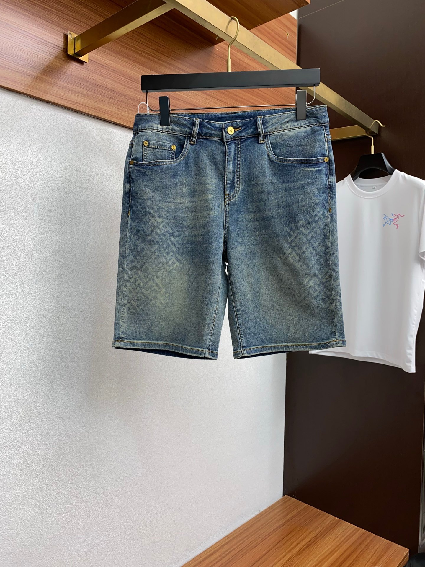 F-Fashionable and casual denim shorts-2290