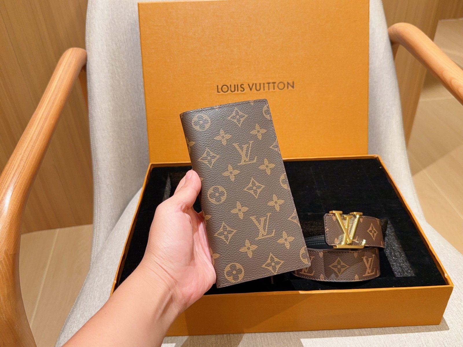 G-New series-Men's wallet + belt combination-1232