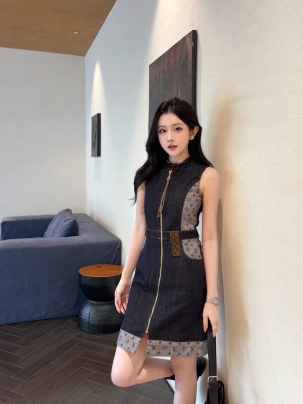 L-New denim vest skirt-2328