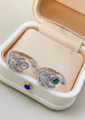 B-Full Diamond Feather Ring-0194
