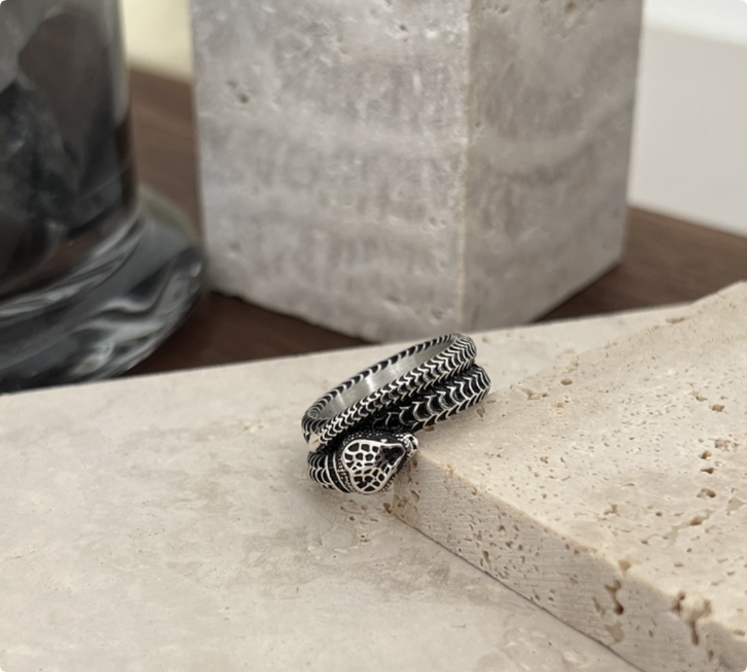 G-Spirit Snake Vintage Ring-0196 - Image 3