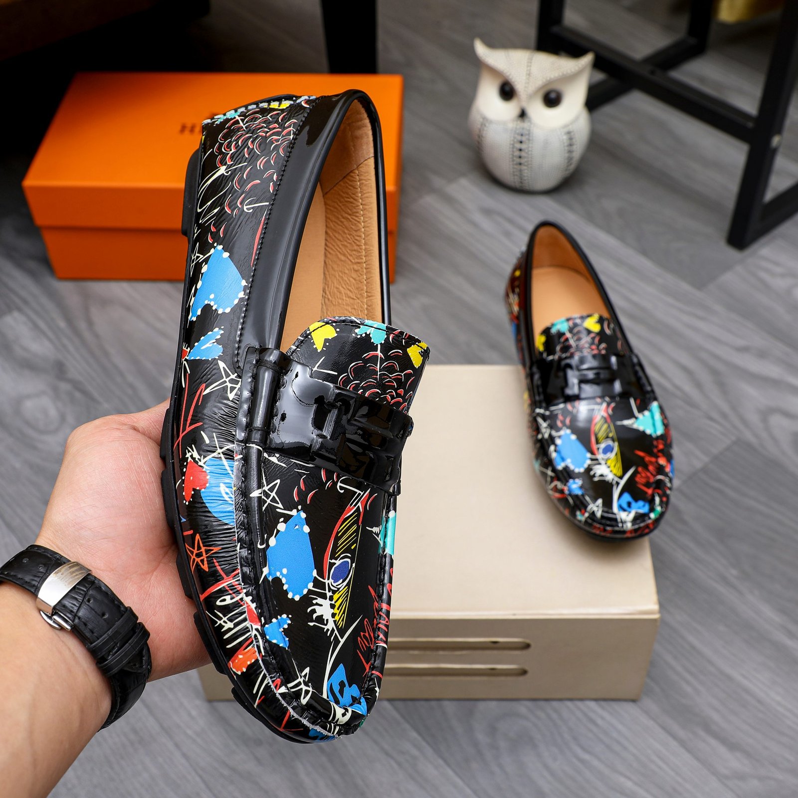 H-High-quality men's leather shoes-3293 - Image 2