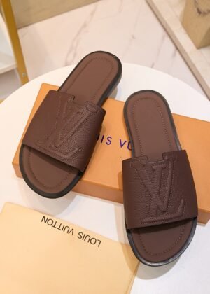 L-leather slippers-3452