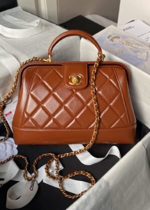 C-New waxed leather classic bag-1291