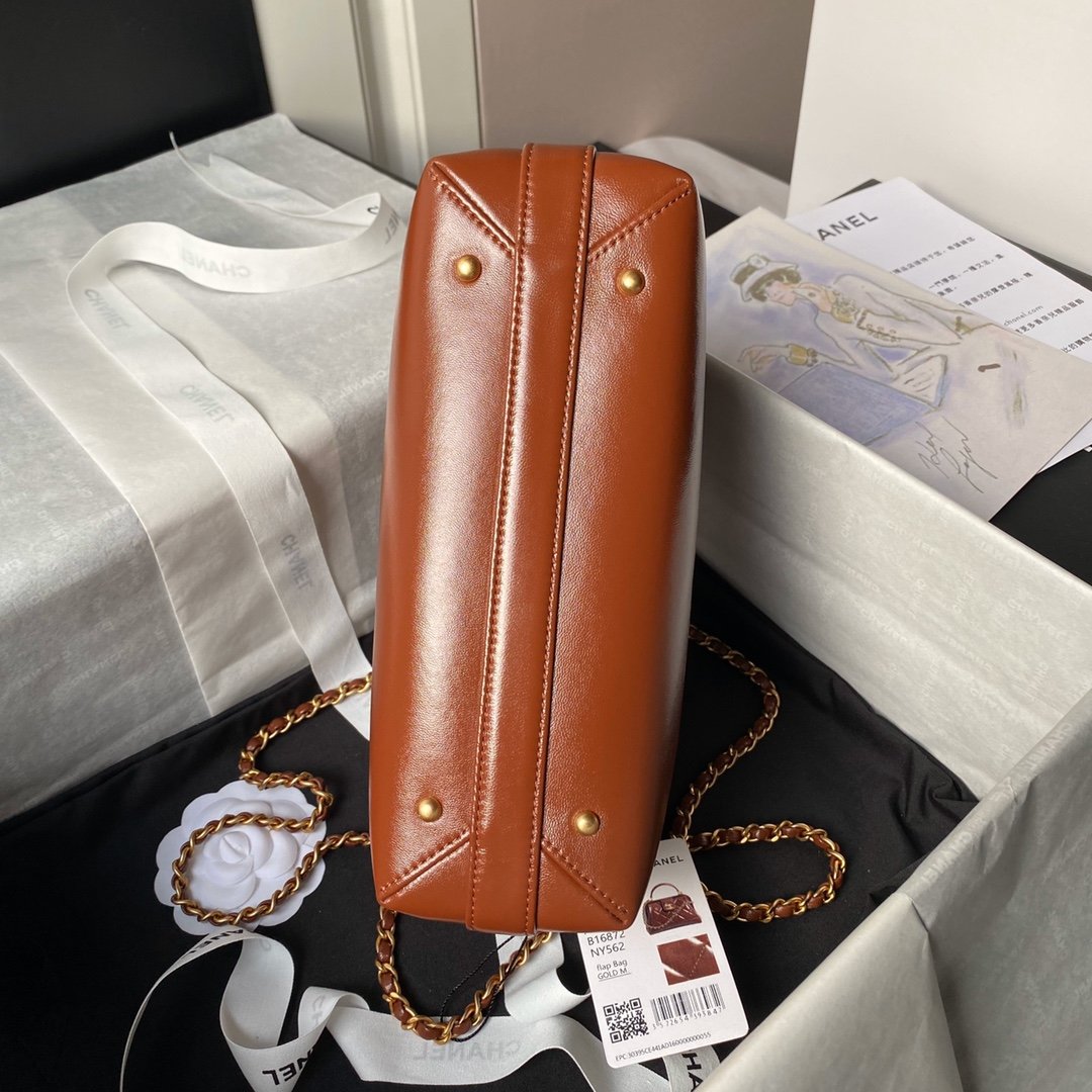 C-New waxed leather classic bag-1291 - Image 4