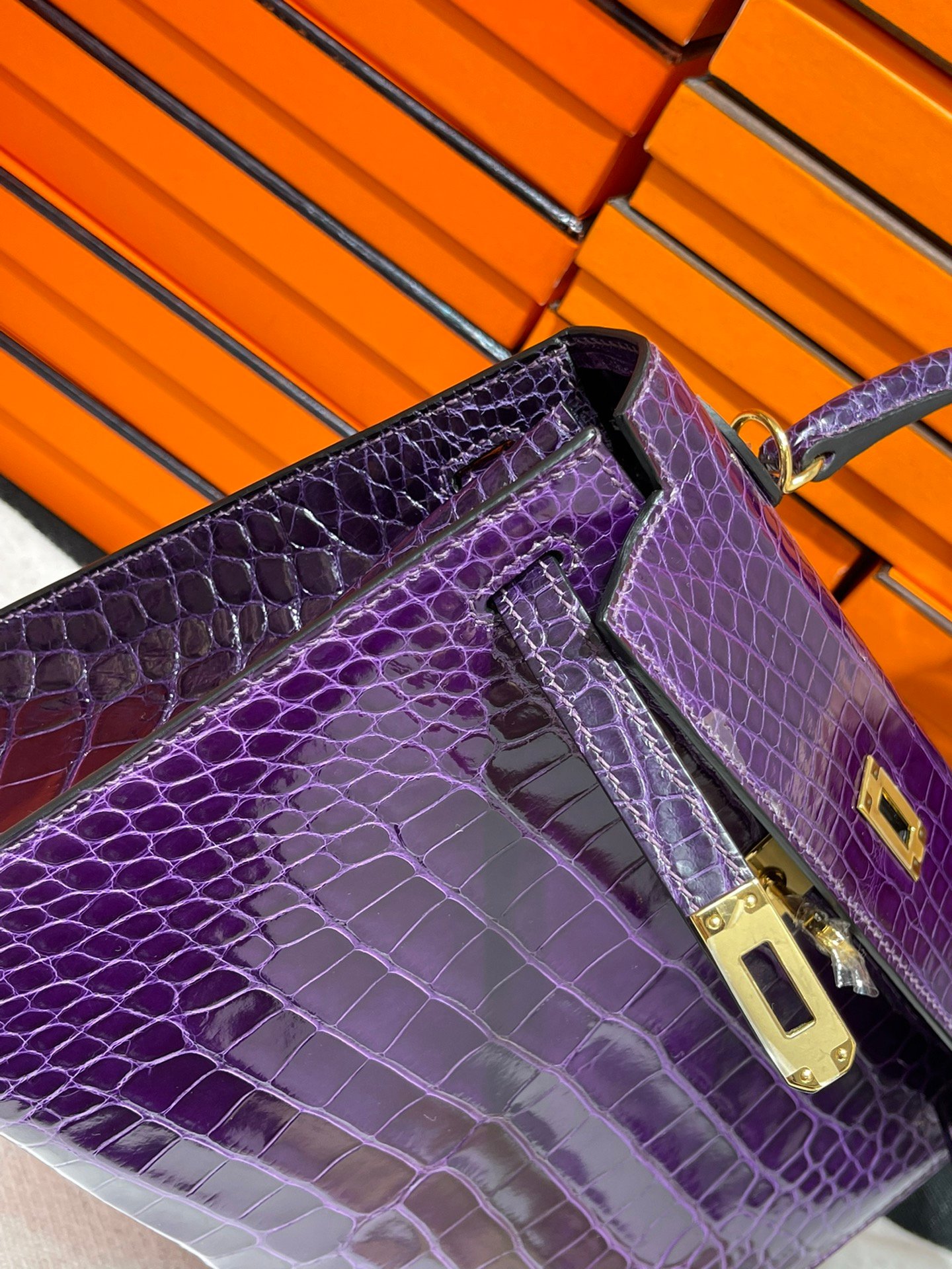 H-Top-quality hand-stitched Kelly bag-1298 - Image 3