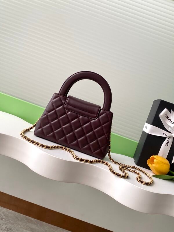 C-Top-quality sheepskin Kelly bag-1306 - Image 6