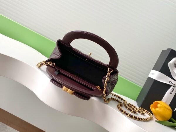 C-Top-quality sheepskin Kelly bag-1306 - Image 9