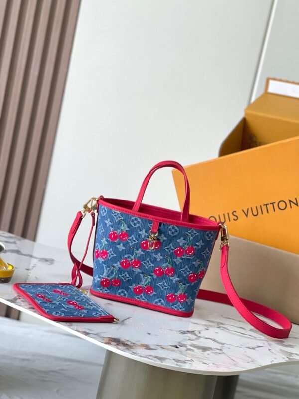 A-L-Top-quality embroidered cherry bag-1318 - Image 2