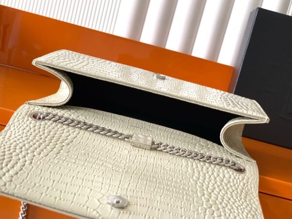 YSL-Crocodile-pattern chain bag-1320 - Image 13
