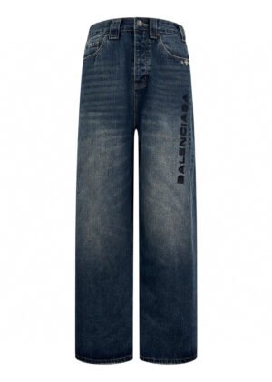 BL-Embroidered denim pants-2397