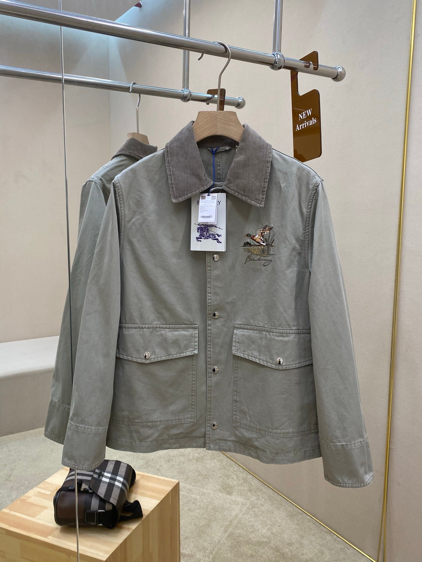 BB-New autumn and winter bird pattern gabardine jacket-2400