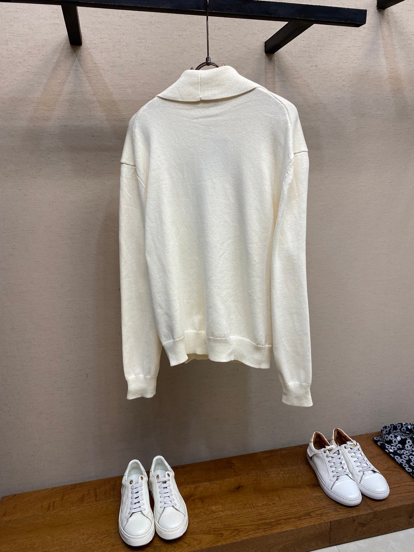 L-Autumn and winter shawl long-sleeved sweater-2411 - Image 2