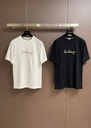 BB-Couples' rope embroidery short-sleeved shirt-2418