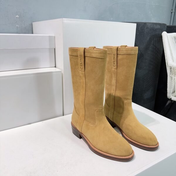 CE-High-quality suede mid-calf boots-3492 - Image 3
