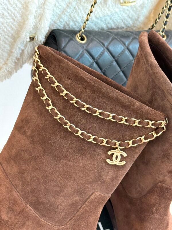 C-Latest Four-Leaf Clover Chain Ankle Boots-3504 - Image 14