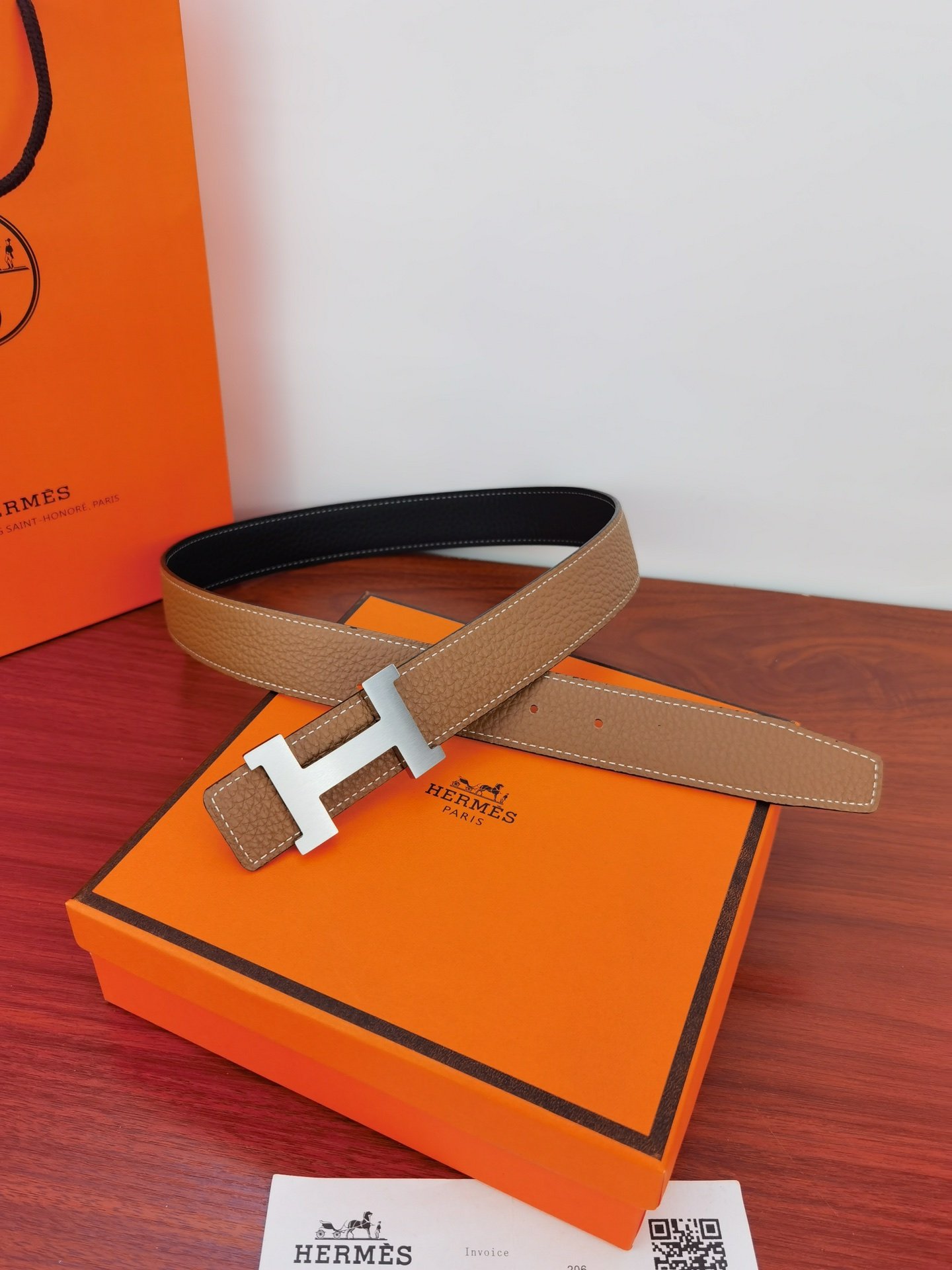 H-New double-sided cowhide belt-483 - Image 2