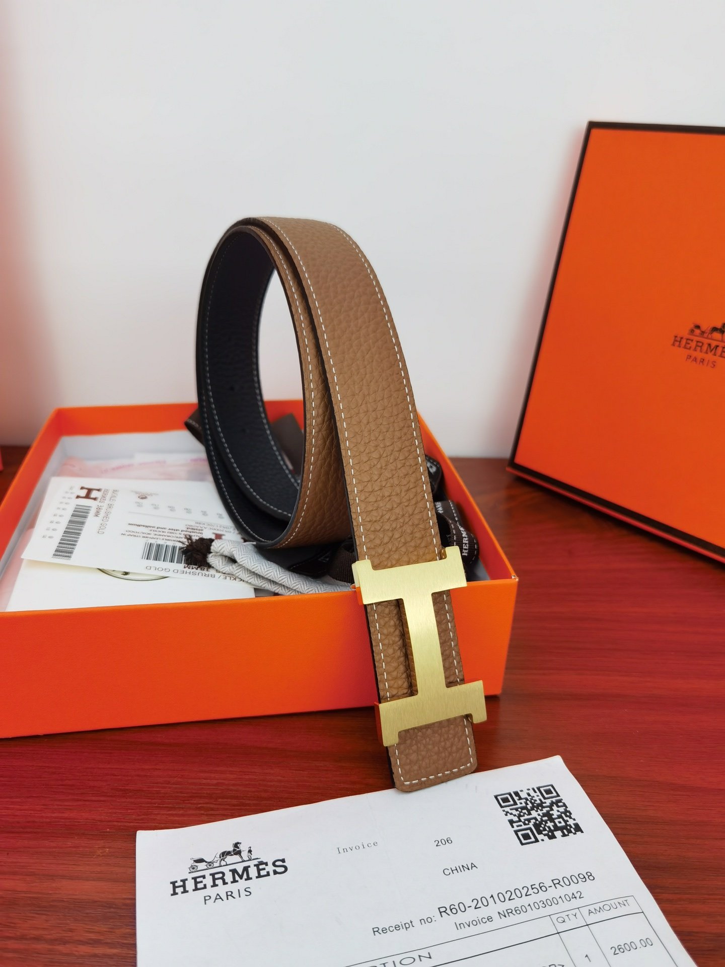 H-New double-sided cowhide belt-483 - Image 4