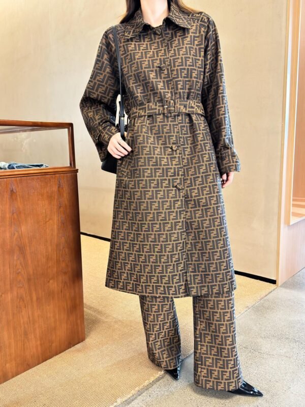 F-High-quality long trench coat-2440