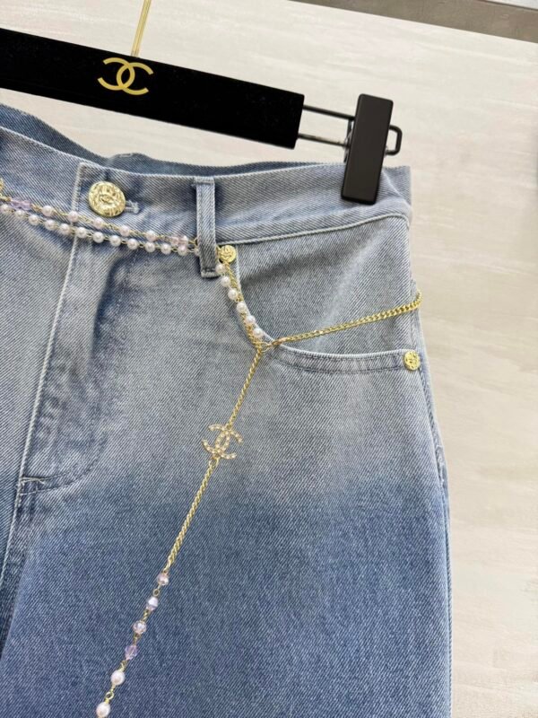 C-Classic metal waist chain jeans-2441 - Image 7