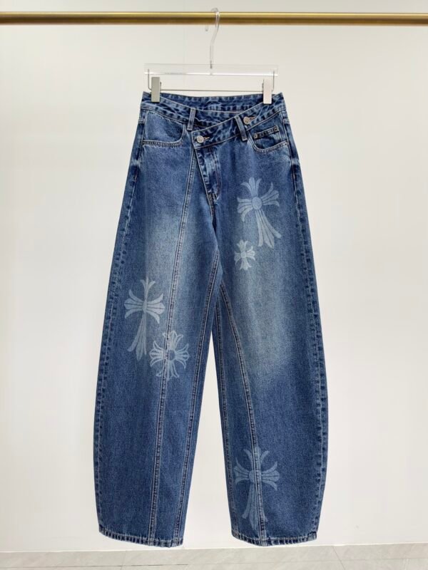 C-New curved knife denim casual pants-2462 - Image 3