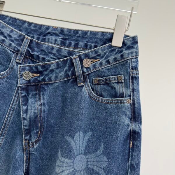 C-New curved knife denim casual pants-2462 - Image 4