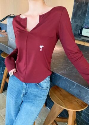D-New embroidered undershirt-2464