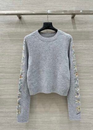 D-High-quality heavyweight embroidered cashmere sweater-2488