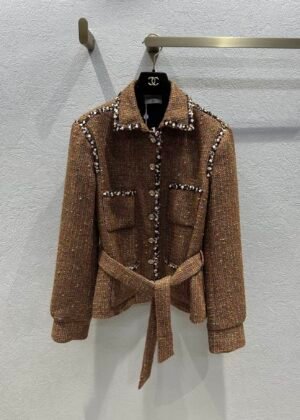 D-Best-selling series - Heavy sequined soft tweed coat-2500