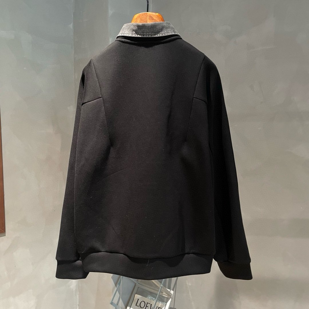 Y-Best-selling series - faux two-piece denim sweatshirt-2501 - Image 4