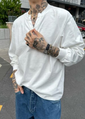 M-High-quality fabric casual long-sleeved shirt-2503