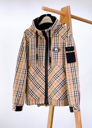 BB-High-quality two-tone hooded jacket-2507