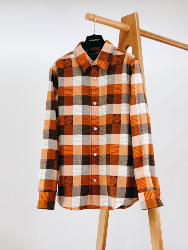 L-High-quality flannel plaid shirt-2509