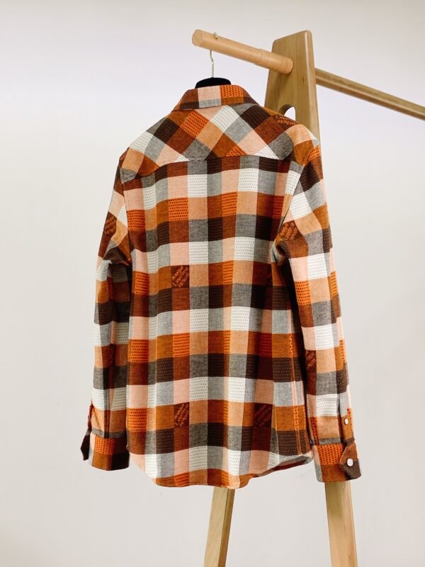 L-High-quality flannel plaid shirt-2509 - Image 2