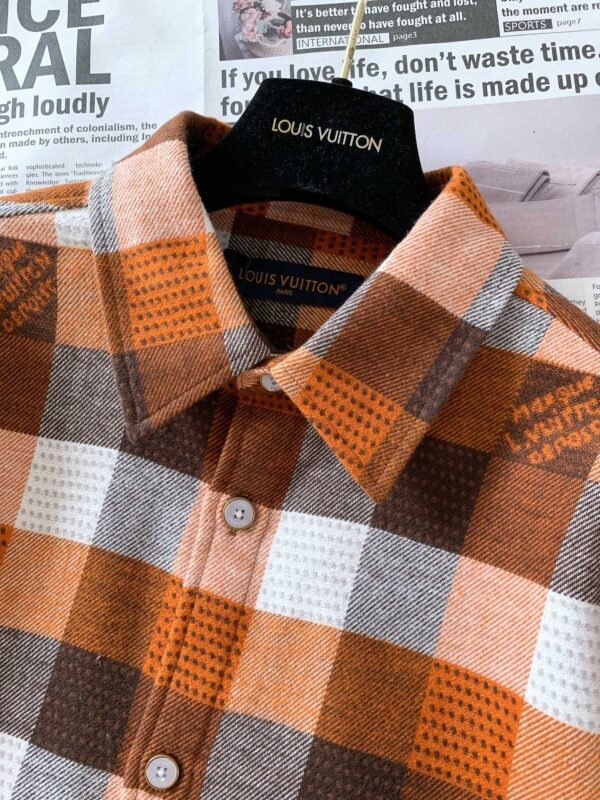 L-High-quality flannel plaid shirt-2509 - Image 3