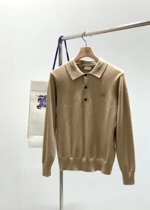 BB-High-quality long-sleeved knit sweater with lapel collar-2512