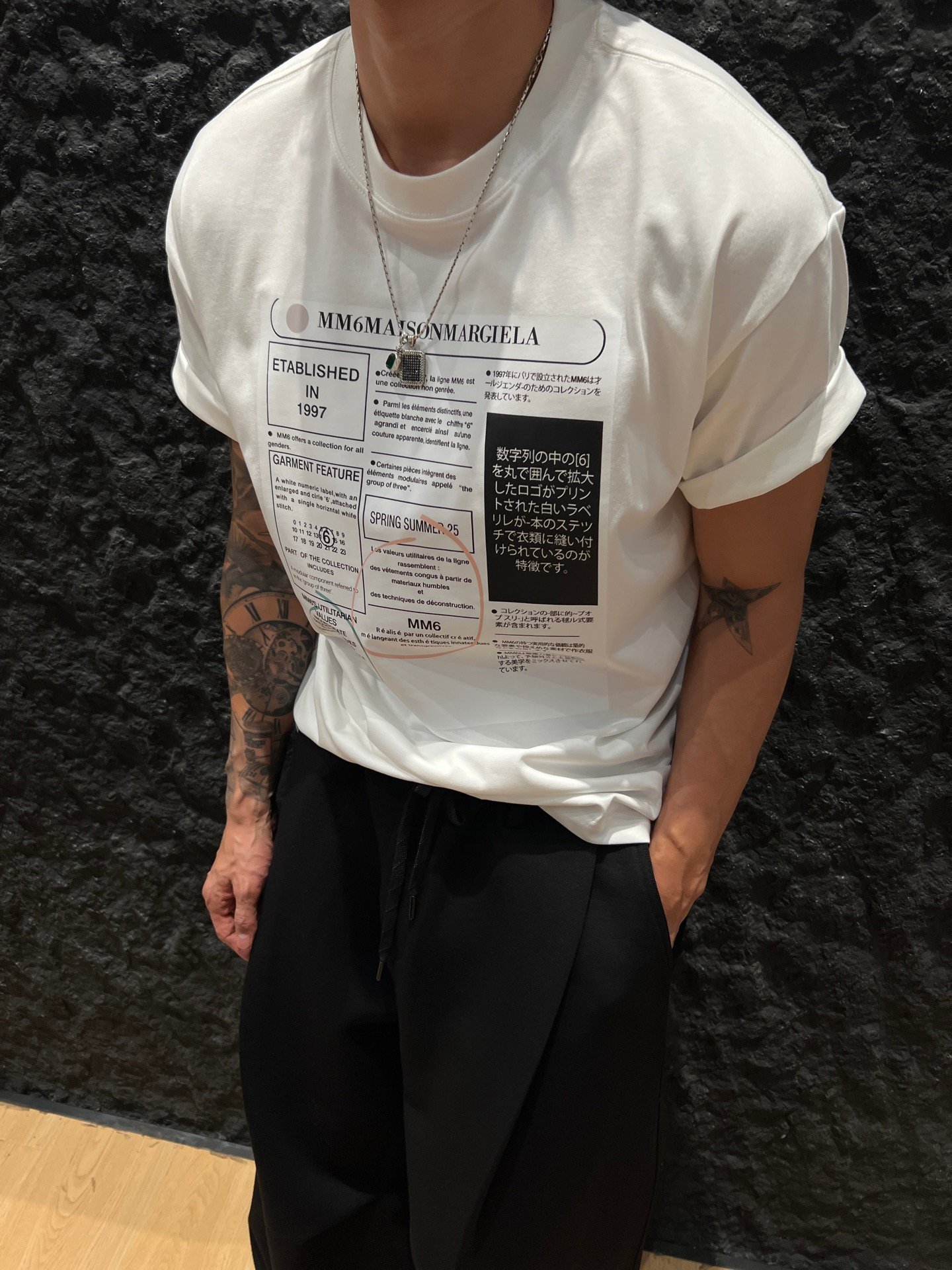 M-High-quality sticky note print T-shirt-2519