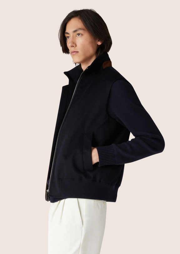 A-LP-Wool Stand Collar Casual Vest Jacket-2565