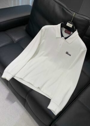 G-Fashionable Casual Collared Long-Sleeve T-Shirt-2624