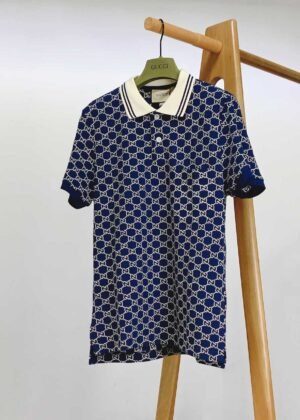 G-Fashionable Embroidered Collared Polo Shirt-2629