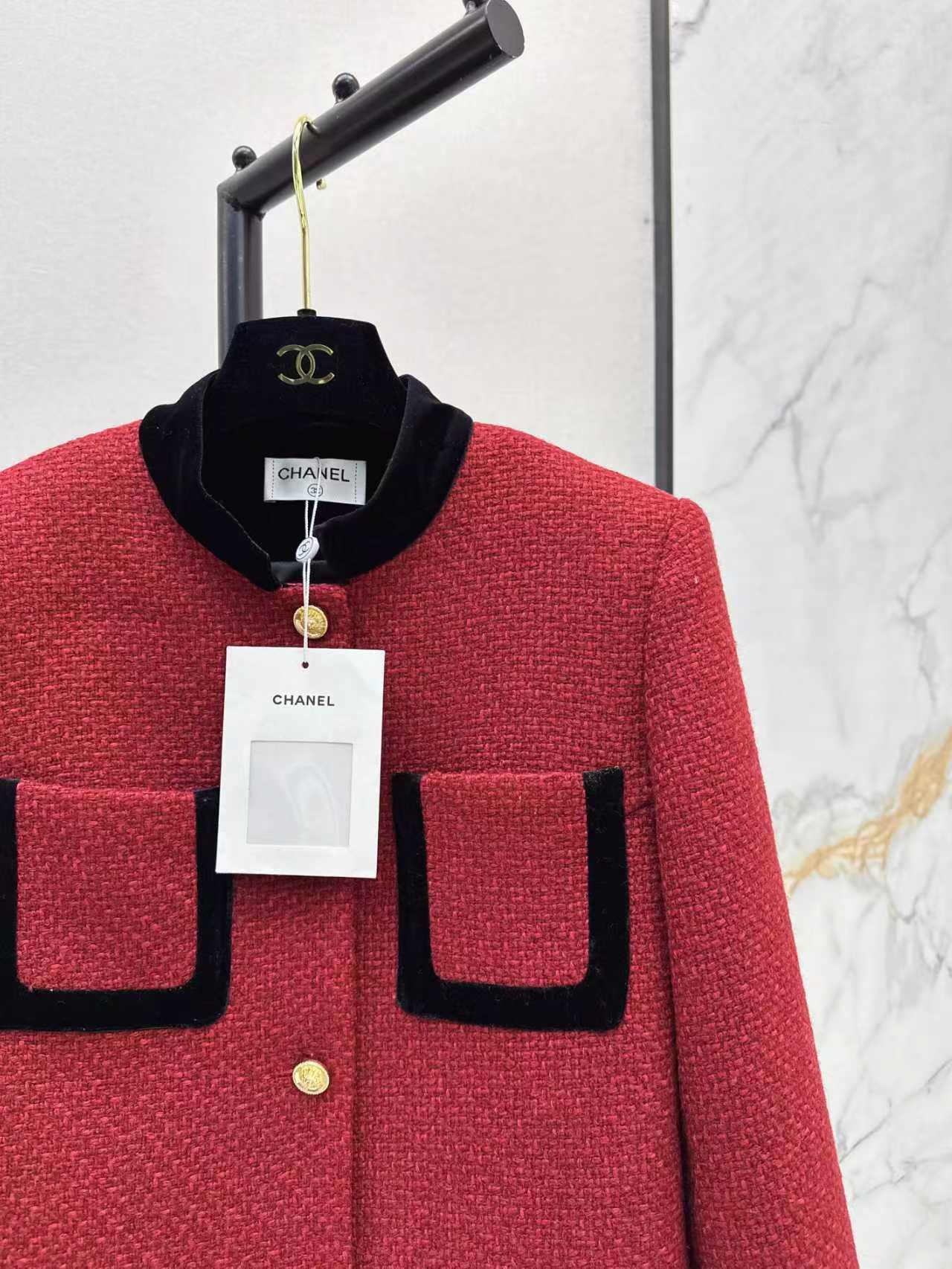 C-Classic Velvet Patchwork Chanel-Style Jacket-2683 - Image 3