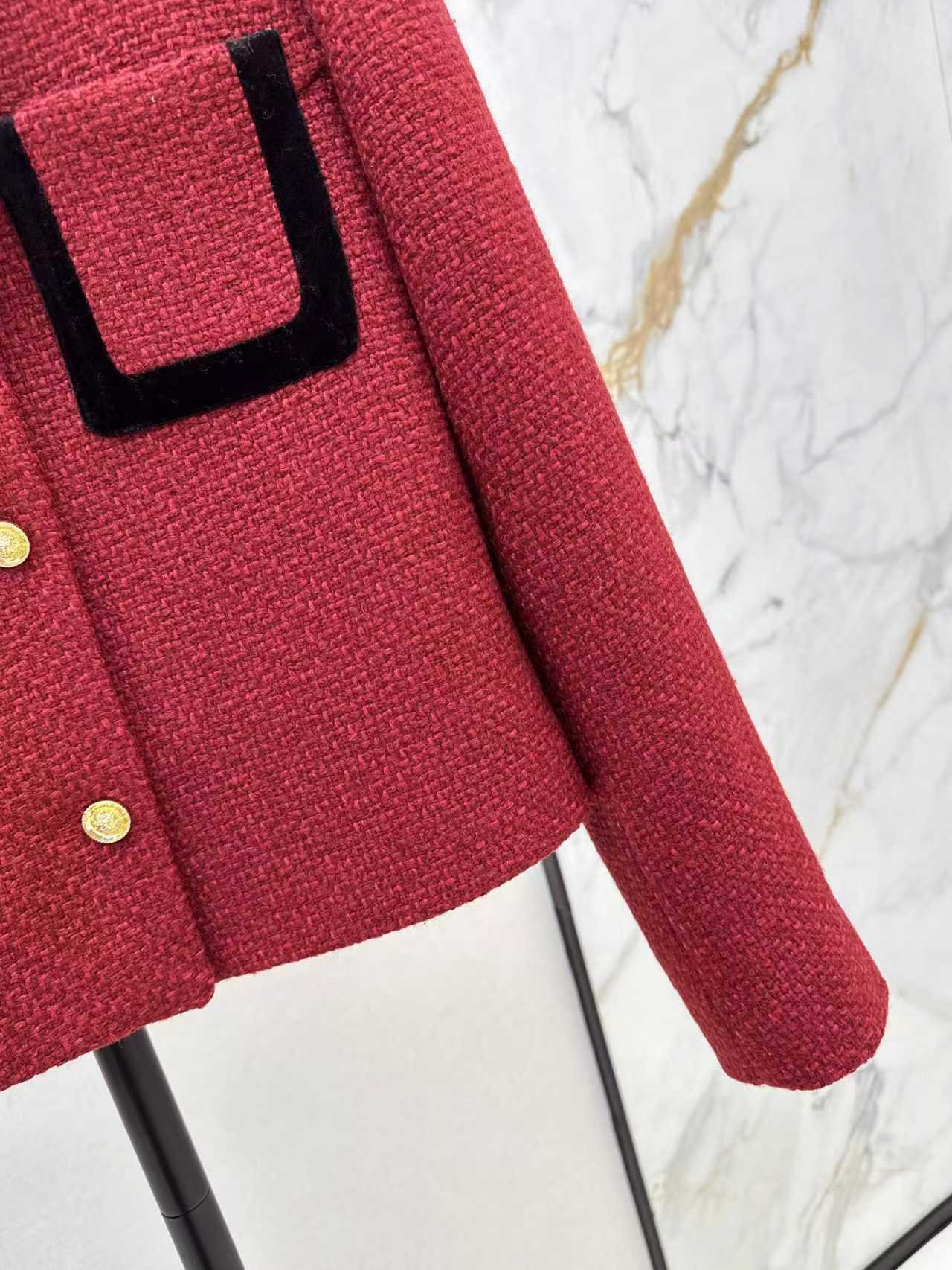 C-Classic Velvet Patchwork Chanel-Style Jacket-2683 - Image 4